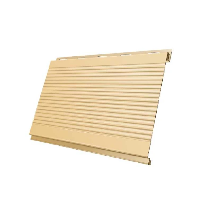 Металлический сайдинг Grand Line Вертикаль 0.45 мм gofr PE с пленкой RAL 1014 слоновая кость