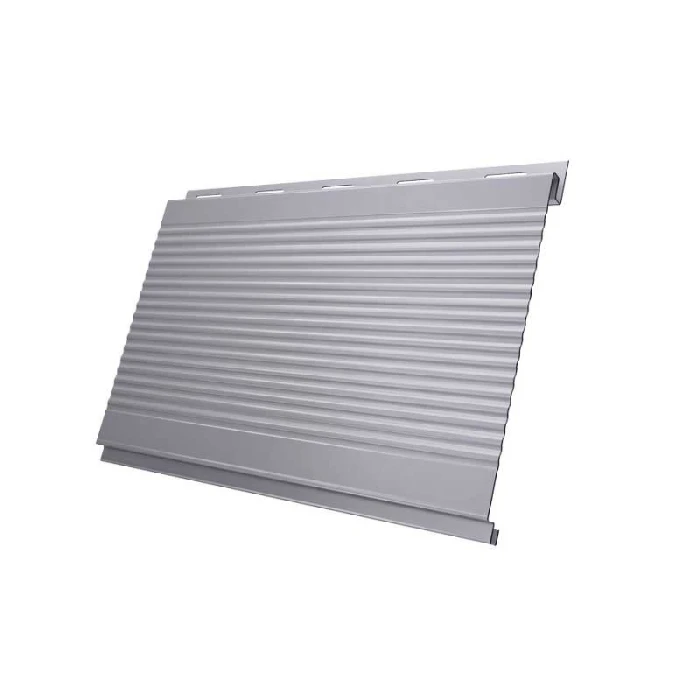 Металлический сайдинг Grand Line Вертикаль 0.45 мм gofr PE с пленкой RAL 7004 сигнальный серый