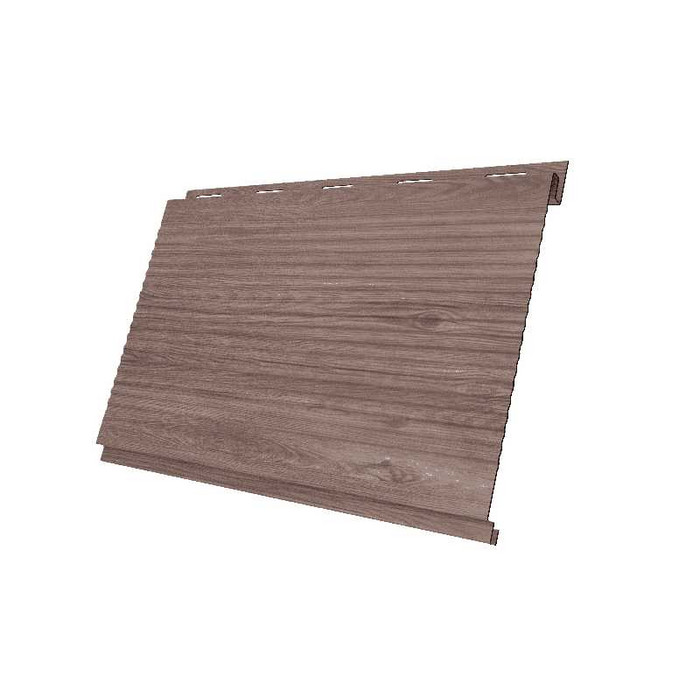 Металлический сайдинг Grand Line Вертикаль 0.45 мм gofr Print Elite с пленкой White Wood