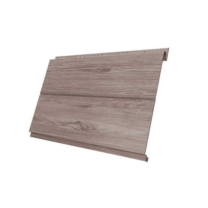 Металлический сайдинг Grand Line Вертикаль 0.45 мм Print Elite с пленкой White Wood
