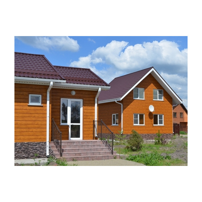 Металлический сайдинг Grand Line Вертикаль 0.45 мм prof PE с пленкой RAL 2004 оранжевый фото 3