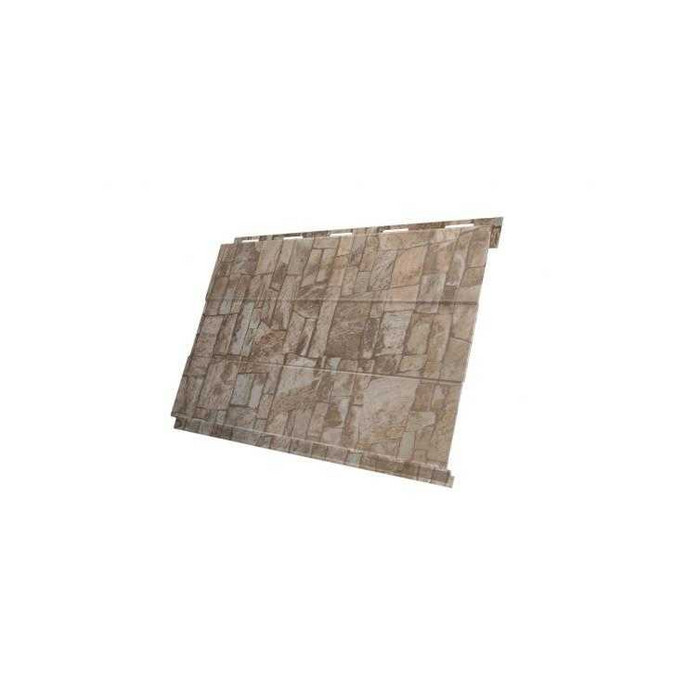 Металлический сайдинг Grand Line Вертикаль 0.45 мм prof Print Elite с пленкой Fine Stone