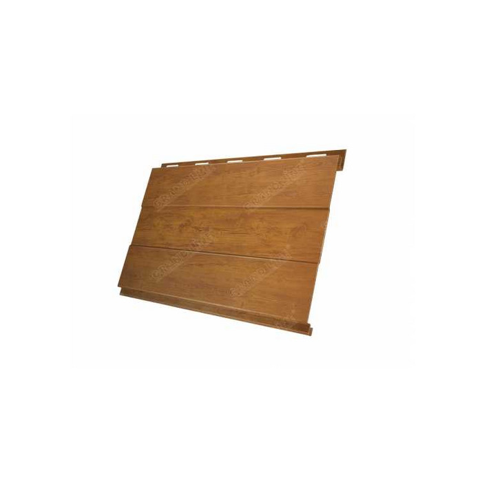 Металлический сайдинг Grand Line Вертикаль 0.45 мм prof Print Elite с пленкой Golden Wood