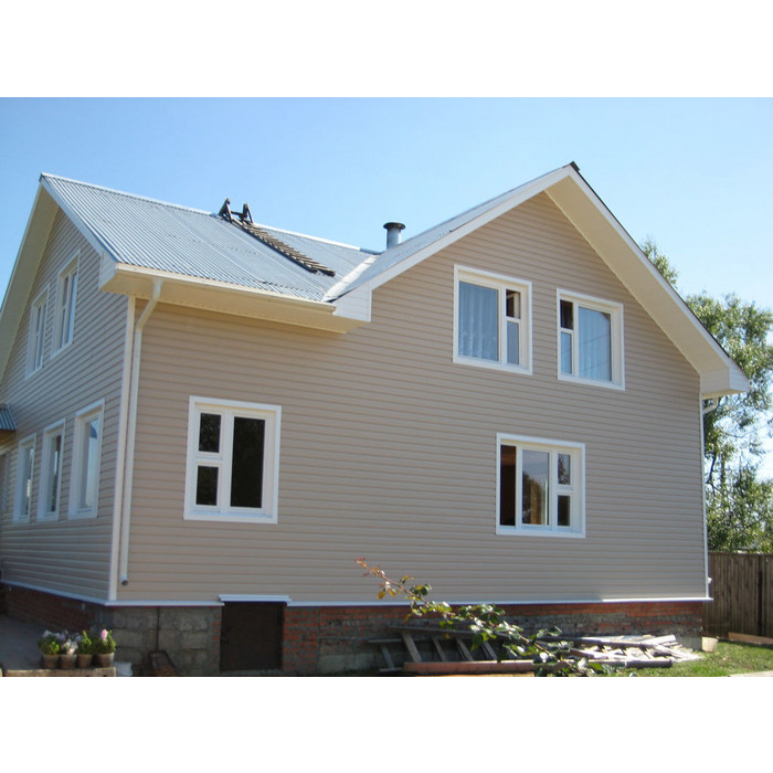 Металлический сайдинг Grand Line Вертикаль 0.45 мм prof Print Elite с пленкой White Wood фото 2