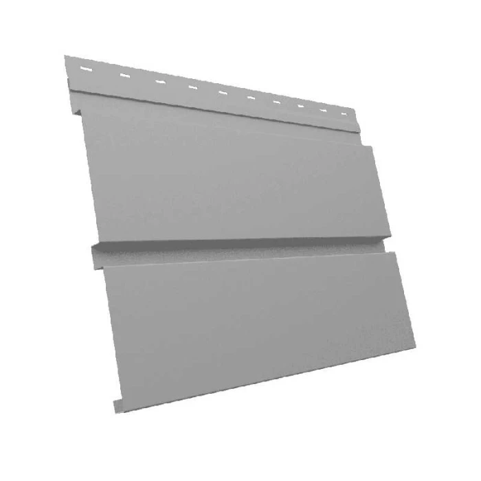 Металлический сайдинг Grand Line Квадро брус 0.45 мм Drap с пленкой RAL 7004 сигнальный серый