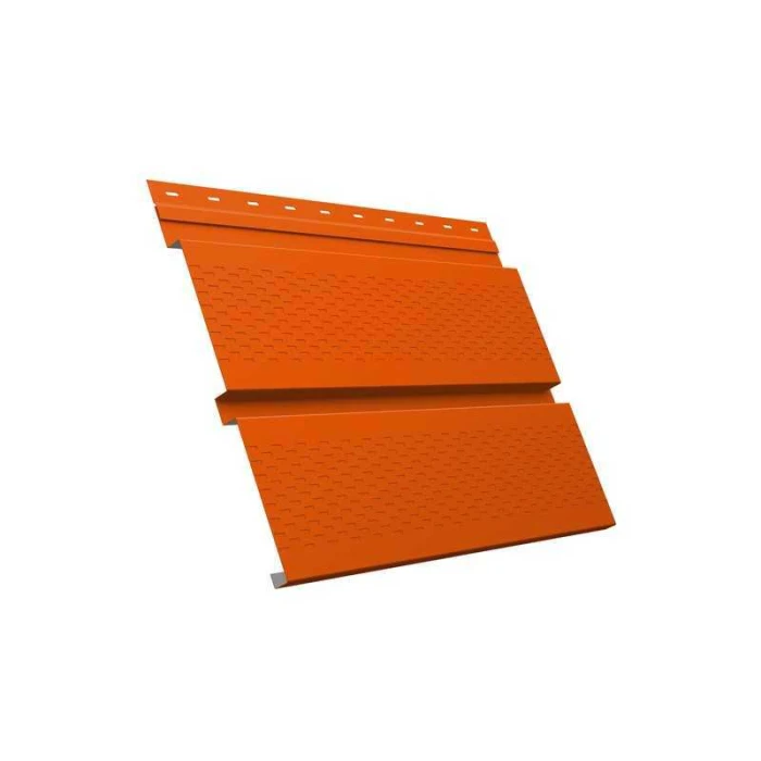 Металлический сайдинг Grand Line Квадро брус 0.45 мм PE с пленкой RAL 2004 оранжевый