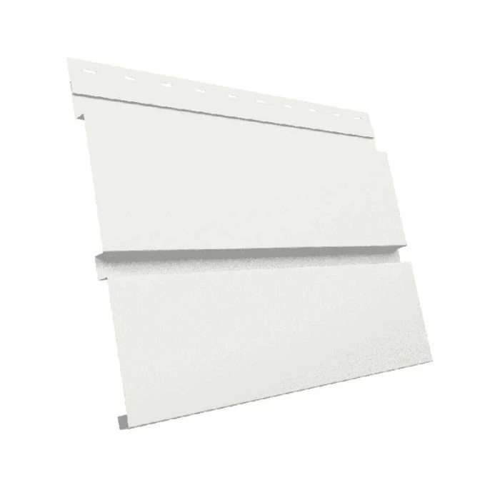 Металлический сайдинг Grand Line Квадро брус 0.45 мм PE с пленкой RAL 9003 сигнальный белый