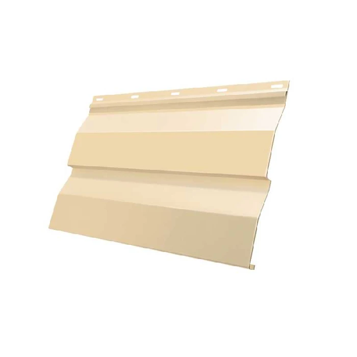 Металлический сайдинг Grand Line Корабельная Доска 0.45 мм PE с пленкой RAL 1015 светлая слоновая кость