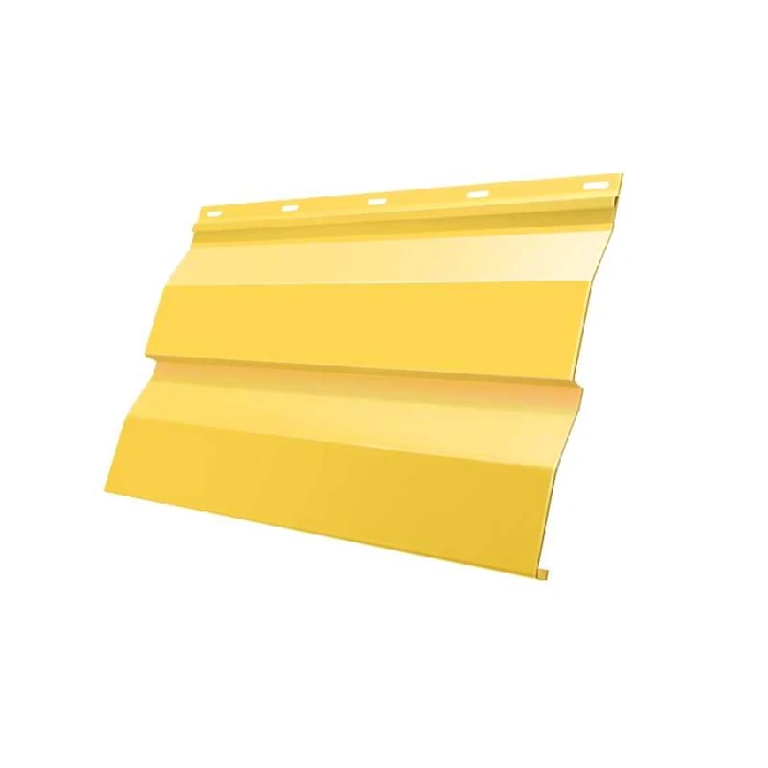 Металлический сайдинг Grand Line Корабельная Доска 0.45 мм PE с пленкой RAL 1018 цинково-желтый