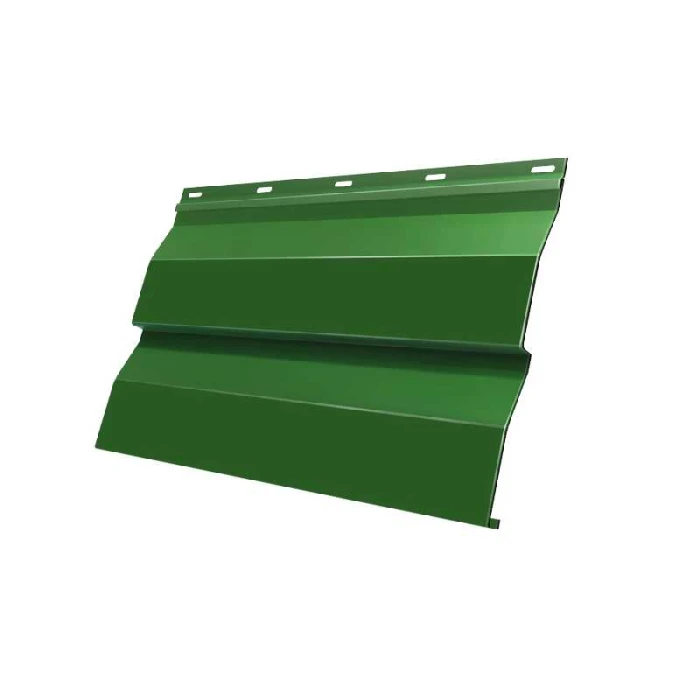 Металлический сайдинг Grand Line Корабельная Доска 0.45 мм PE с пленкой RAL 6002 лиственно-зеленый