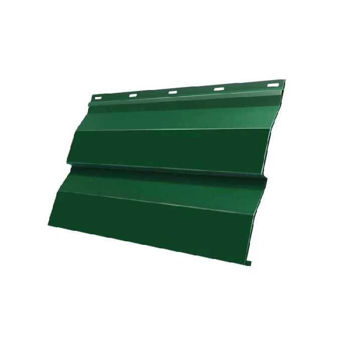 Металлический сайдинг Grand Line Корабельная Доска 0.45 мм PE с пленкой RAL 6005 зеленый мох
