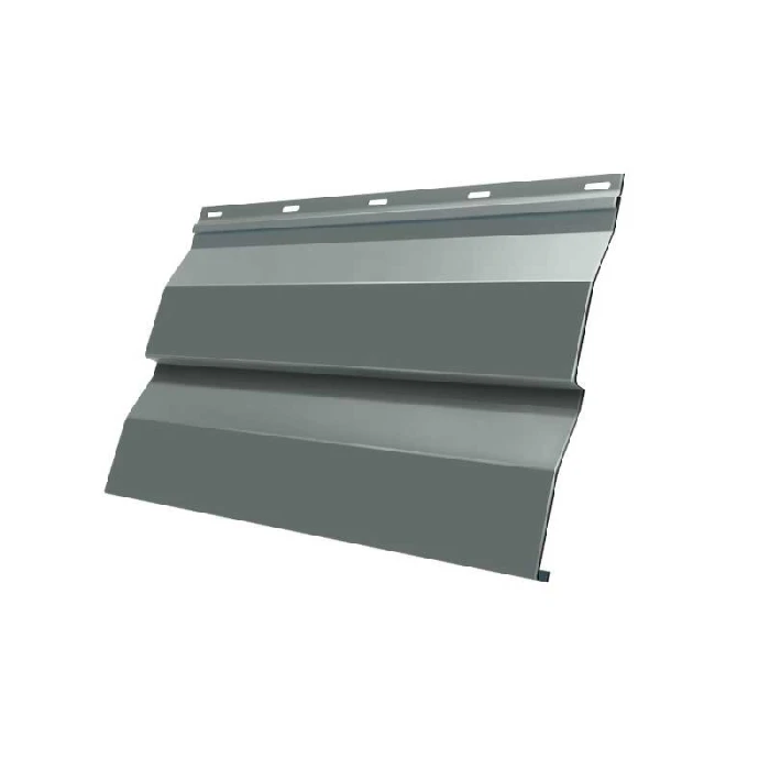 Металлический сайдинг Grand Line Корабельная Доска 0.45 мм PE с пленкой RAL 7005 мышино-серый