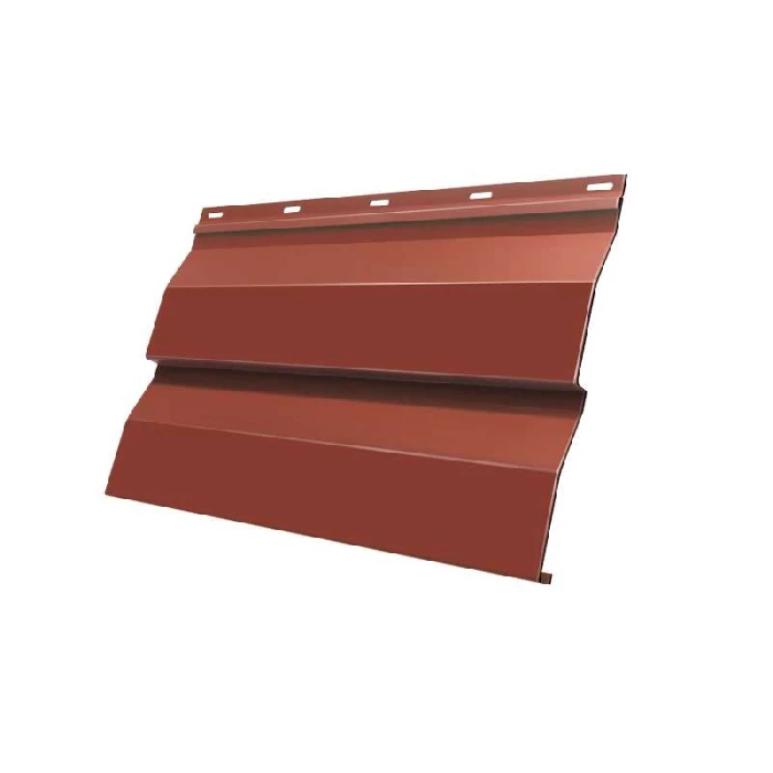 Металлический сайдинг Grand Line Корабельная Доска 0.45 мм PE с пленкой RAL 8004 терракота