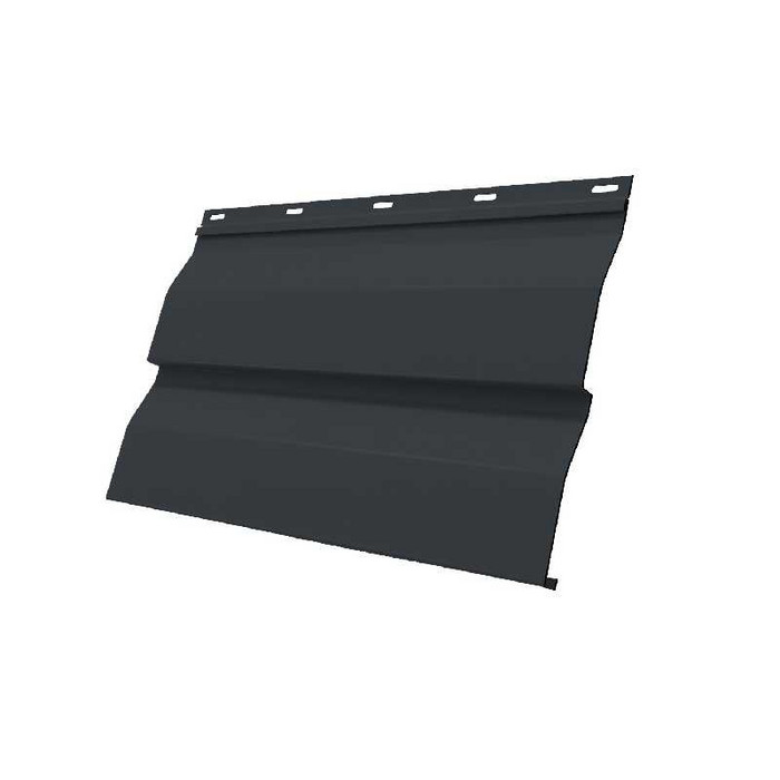Металлический сайдинг Grand Line Корабельная Доска 0.5 мм Satin RAL 7016 антрацитово-сеый