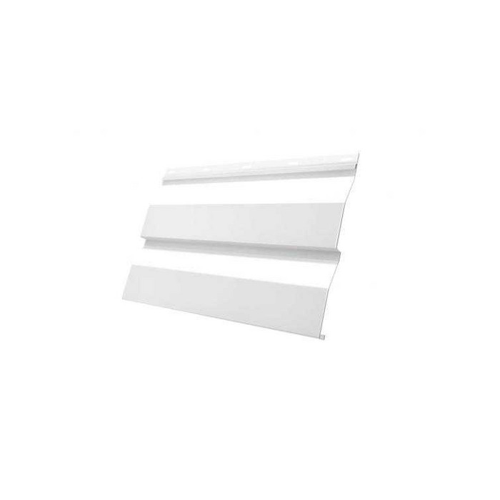 Металлический сайдинг Grand Line Корабельная Доска 0.5 мм Satin RAL 9003 сигнальный белый