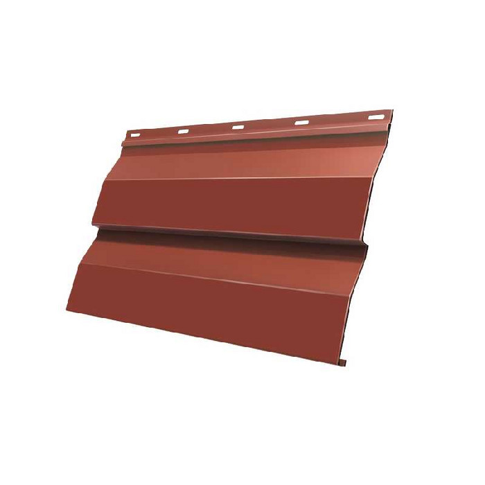 Металлический сайдинг Grand Line Корабельная Доска 0.5 мм Satin Мatt RAL 8004 терракота