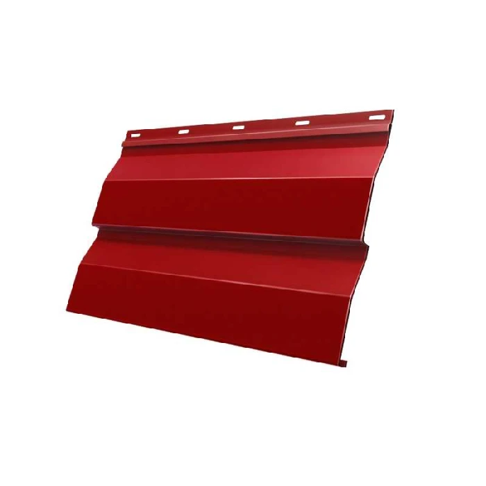 Металлический сайдинг Grand Line Корабельная Доска 0.5 мм Satin с пленкой RAL 3011 коричнево-красный