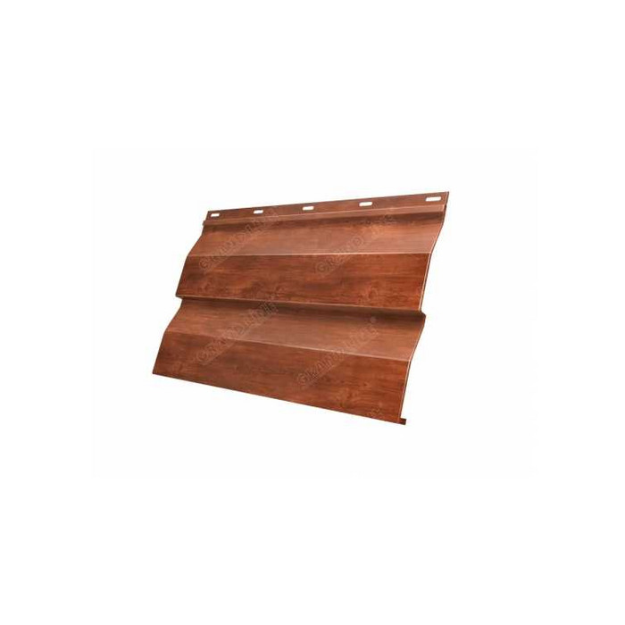 Металлический сайдинг Grand Line Корабельная Доска 0.45 мм Print Elite Cherry Wood