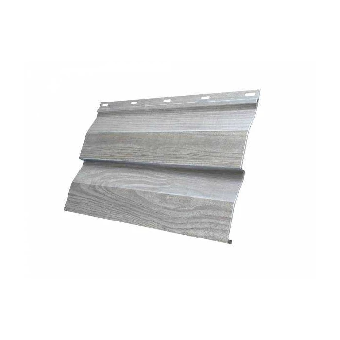 Металлический сайдинг Grand Line Корабельная Доска 0.45 мм Print Premium Silver Wood