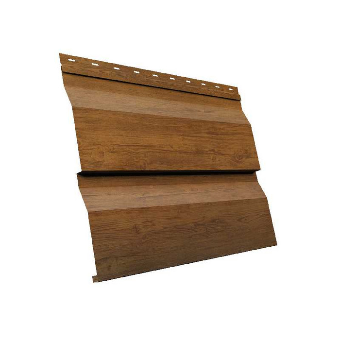 Металлический сайдинг Grand Line Корабельная Доска XL 0.4 мм Print Premium Golden Wood