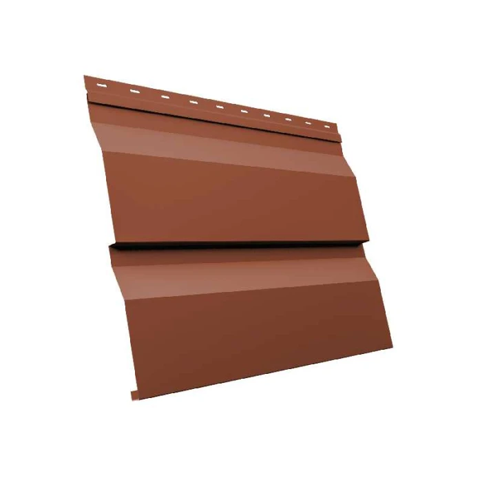 Металлический сайдинг Grand Line Корабельная Доска XL 0.45 мм Drap RAL 8004 терракота