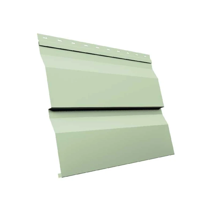 Металлический сайдинг Grand Line Корабельная Доска XL 0.45 мм PE RAL 6019 бело-зеленый
