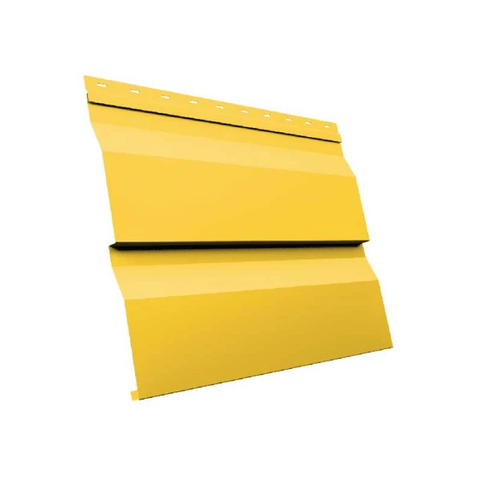 Металлический сайдинг Grand Line Корабельная Доска XL 0.45 мм PE с пленкой RAL 1018 желтый цинк
