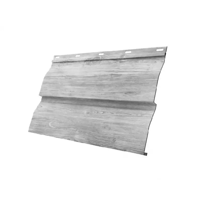 Металлический сайдинг Grand Line Корабельная Доска XL 0.45 мм Print Elite Snow Wood