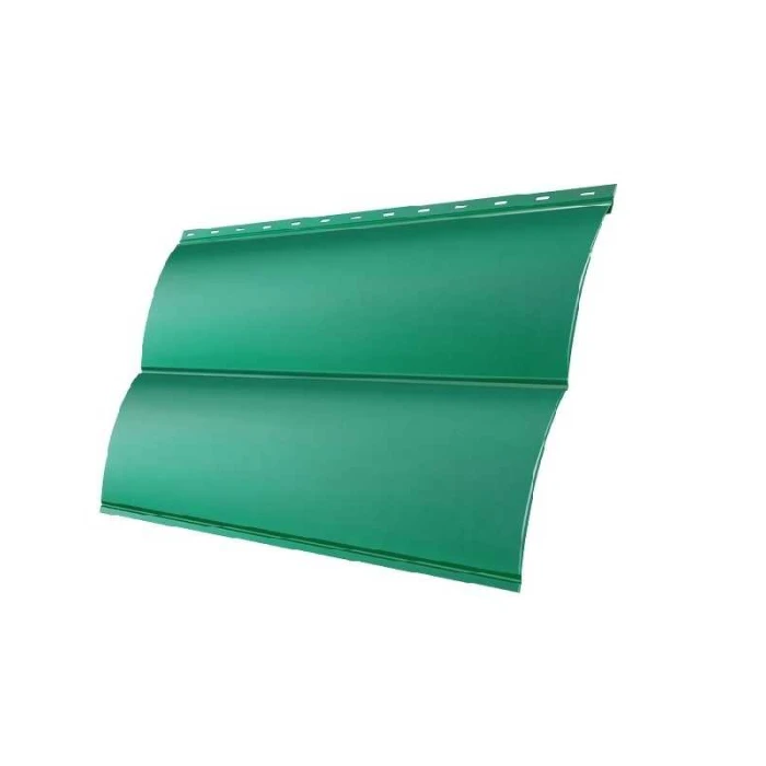 Металлический сайдинг Grand Line Сталь Блок-хаус 0.45 мм PE с пленкой RAL 5021 водная синь