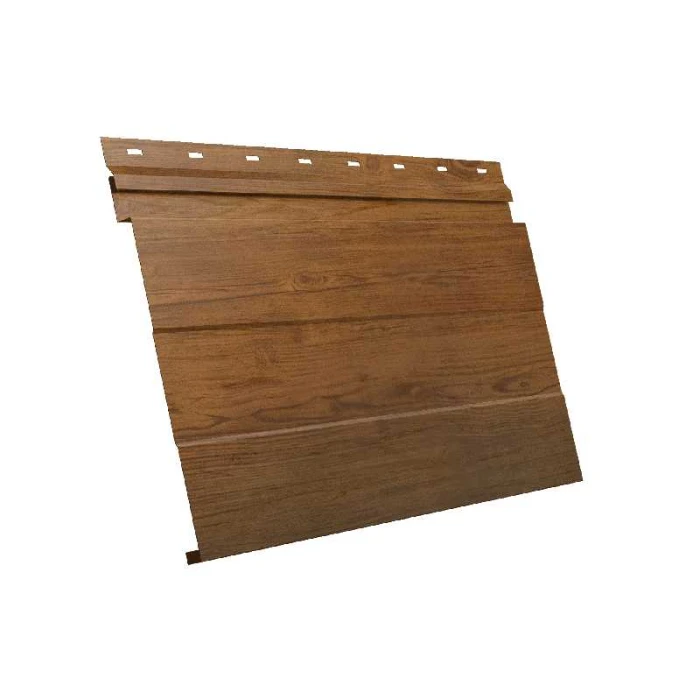 Металлический сайдинг Grand Line Фасадная панель 0.45 мм Print Elite с пленкой Golden Wood