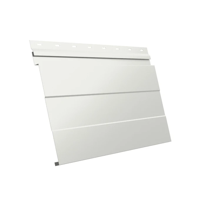 Металлический сайдинг Grand Line Фасадная панель 0.5 мм Satin с пленкой RAL 9003 сигнальный белый