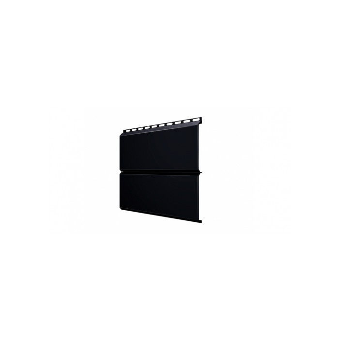 Металлический сайдинг Grand Line ЭкоБрус 0.5 мм PurPro Matt 275 RAL 9005 черный