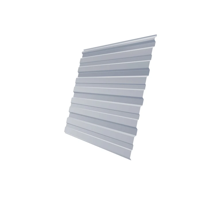 Металлический сайдинг Grand Line ЭкоБрус 0.5 мм Satin RAL 9006 бело-алюминиевый