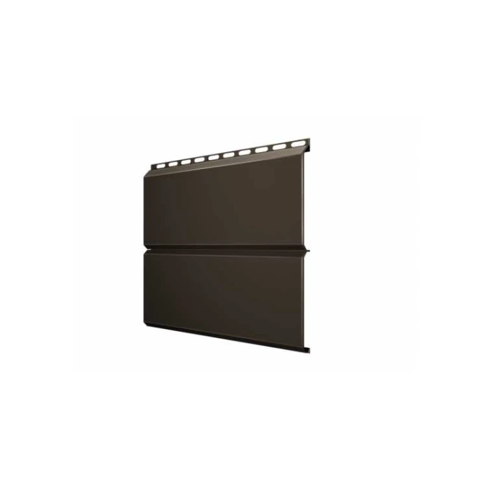 Металлический сайдинг Grand Line ЭкоБрус 0.5 мм Satin RR 32 темно-коричневый | 345