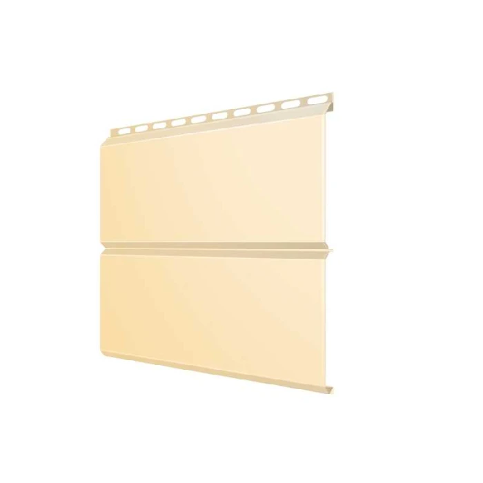 Металлический сайдинг Grand Line ЭкоБрус 0.5 мм Satin с пленкой RAL 1015 светлая слоновая кость