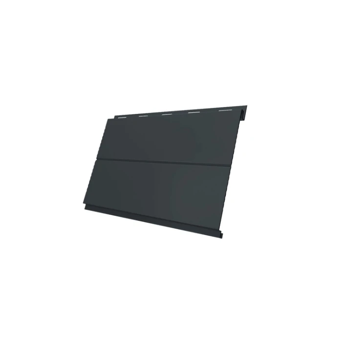 Металлический сайдинг Grand Line ЭкоБрус 0.5 мм Satin с пленкой RAL 7016 антрацитово-серый