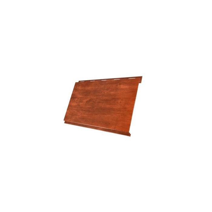 Металлический сайдинг Grand Line ЭкоБрус 0.45 мм Gofr Print Elite Cherry Wood