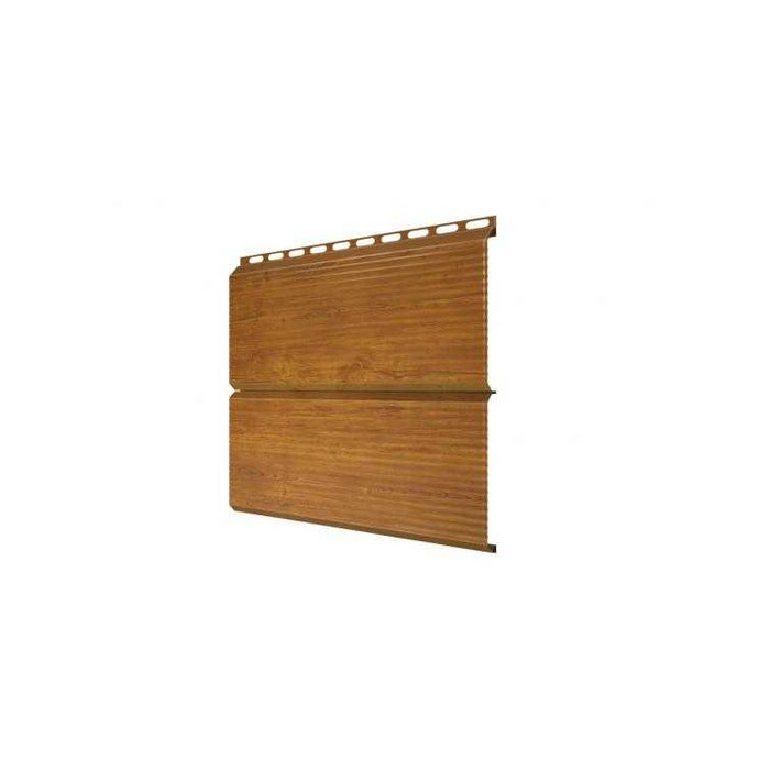 Металлический сайдинг Grand Line ЭкоБрус 0.45 мм Gofr Print Elite Golden Wood
