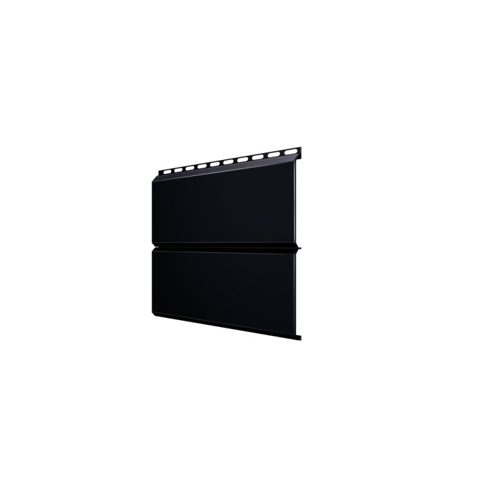Металлический сайдинг Grand Line ЭкоБрус 0.5 мм Gofr Satin Маtt RAL 9005 черный
