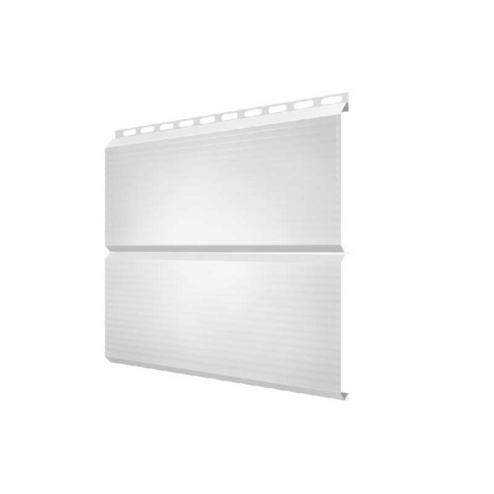 Металлический сайдинг Grand Line ЭкоБрус 0.5 мм Gofr Satin с пленкой RAL 9003 сигнальный белый
