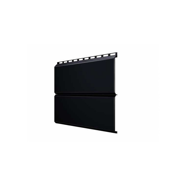 Металлический сайдинг Grand Line ЭкоБрус 0.45 мм Drap RAL 9005 черный