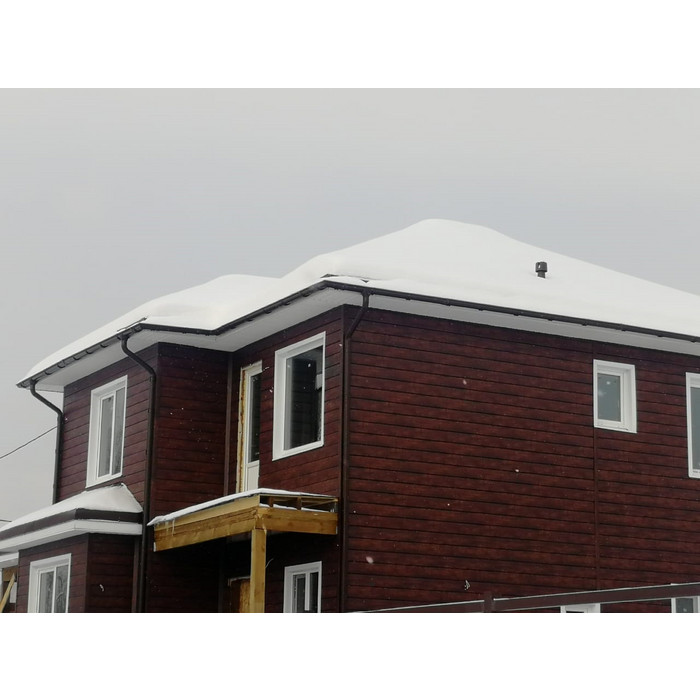 Металлический сайдинг Grand Line ЭкоБрус 0.5 мм Drap RAL 9005 черный фото 3