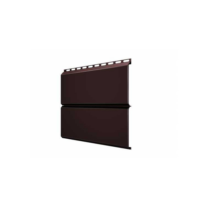 Металлический сайдинг Grand Line ЭкоБрус 0.5 мм GreenCoat Pural BT. matt RR 887 шоколадно-коричневый (RAL 8017 шоколад)