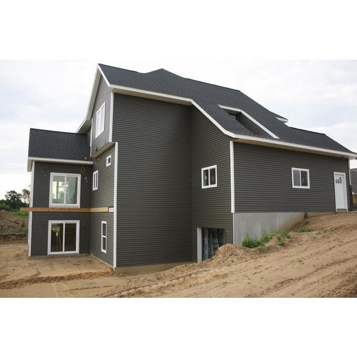 Металлический сайдинг Grand Line ЭкоБрус 0.5 мм GreenCoat Pural BT. matt RR2Н3 (RAL 7016 серый антрацит) фото 3