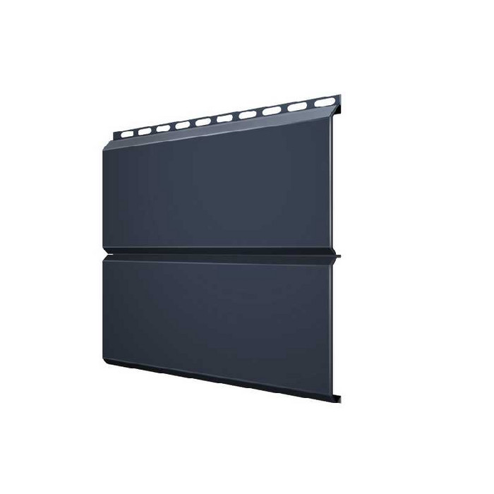 Металлический сайдинг Grand Line ЭкоБрус 0.5 мм Quarzit lite с пленкой RAL 7024 мокрый асфальт