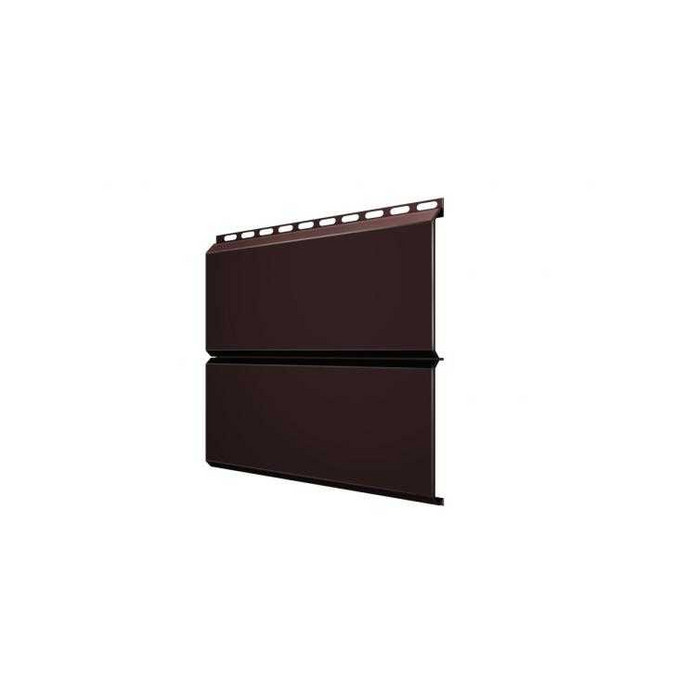 Металлический сайдинг Grand Line ЭкоБрус 0.5 мм Quarzit Pro Matt RAL 8017 шоколад