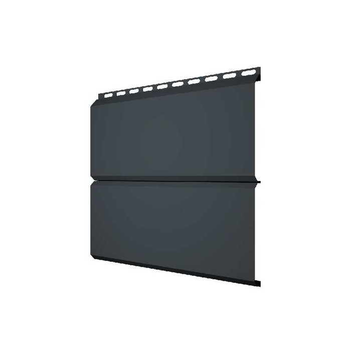 Металлический сайдинг Grand Line ЭкоБрус 0.5 мм Velur RAL 7016 антрацитово-серый