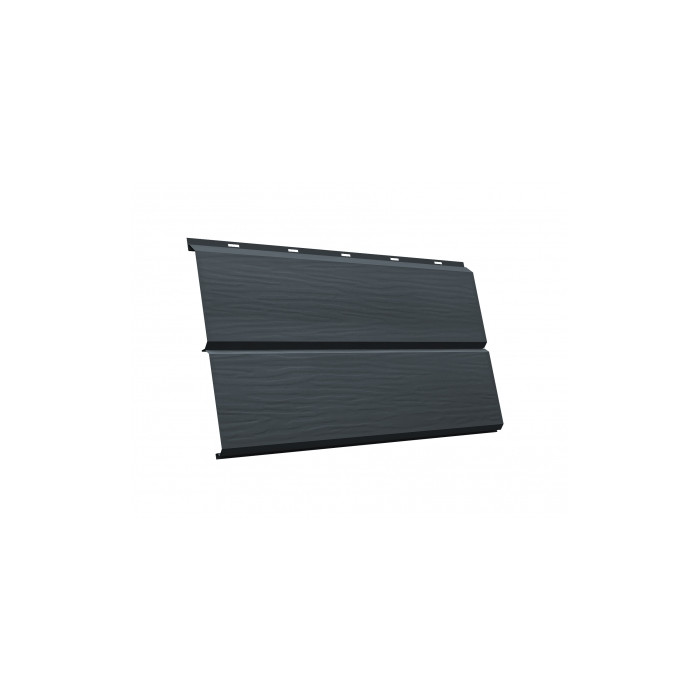 Металлический сайдинг Grand Line ЭкоБрус 0.45 мм 3D Drap RAL 7016 антрацитово-серый