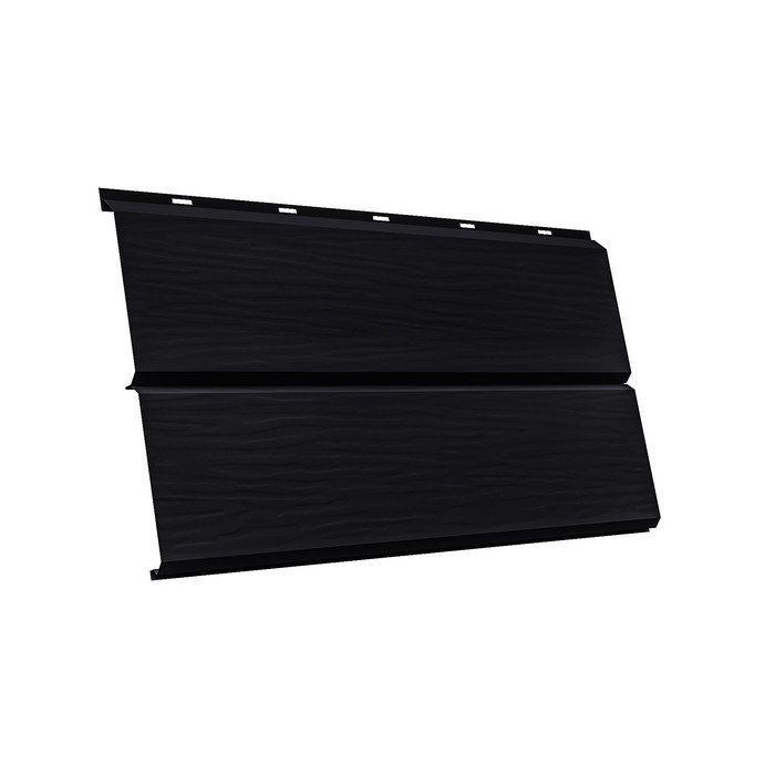 Металлический сайдинг Grand Line ЭкоБрус 0.45 мм 3D Drap ST RAL 9005 черный