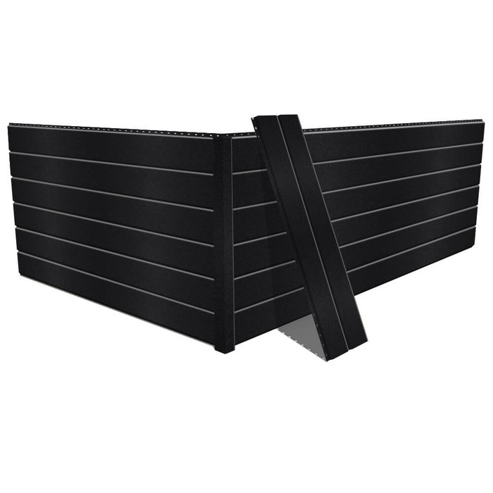 Металлический сайдинг Grand Line ЭкоБрус 3D 0.5 мм GreenCoat Pural BT. matt RR 33 черный (RAL 9005 черный) фото 2